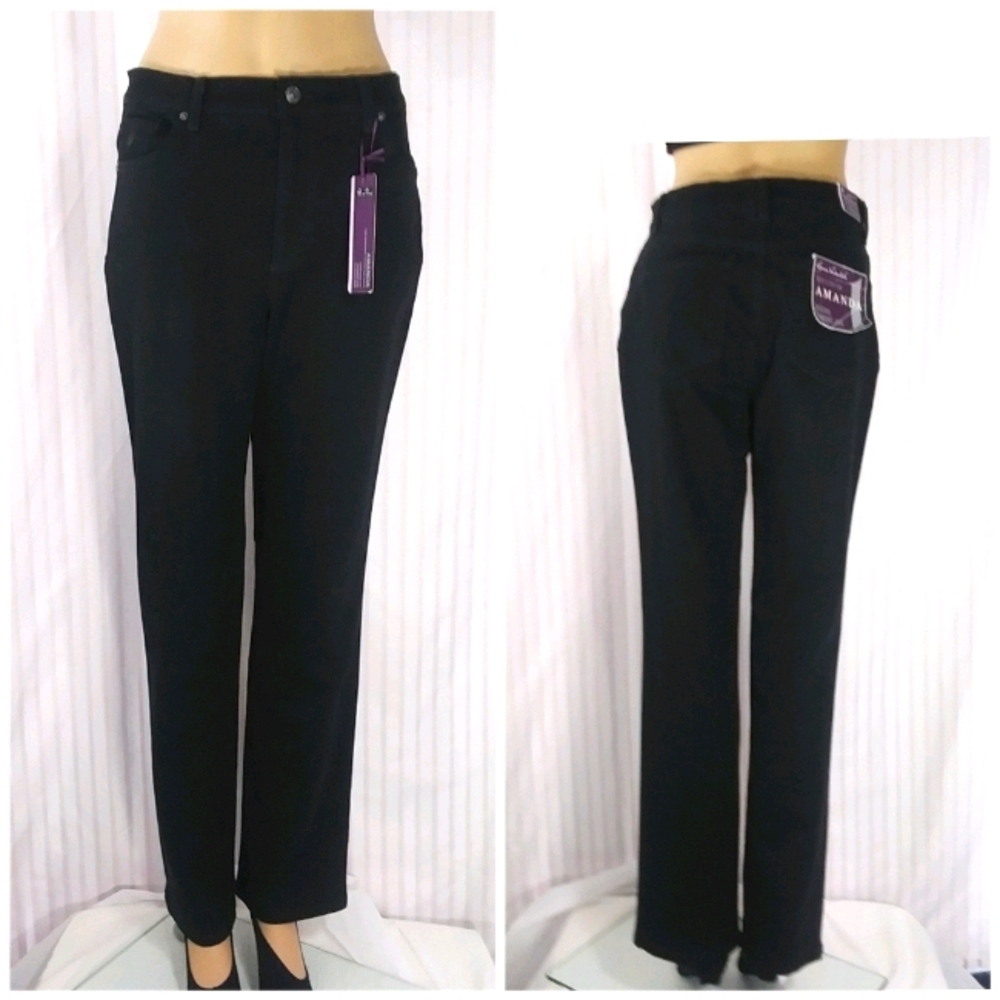 GLORIA VANDERBILT  Deep Black Amanda Soft Stretch Jeans NWT